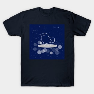 Poultry, chick, chicken, poultry farm, food, illustration, night, light, shine, universe, cosmos, galaxy T-Shirt